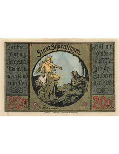 Allemagne 20 Pfennig - Schleusingen - Notgeld 20 pfennig