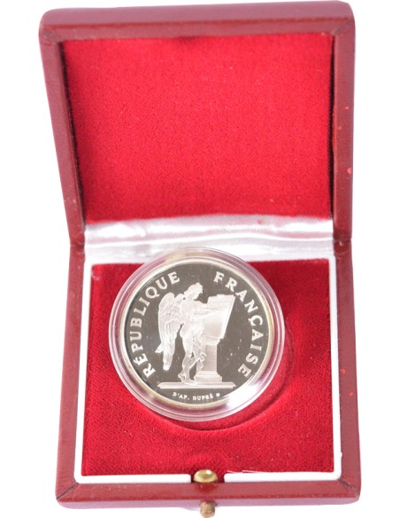 100 Francs argent BE - Droits de l'Homme - 1989 - avec coffret et certificat 100 francs Argent 1989