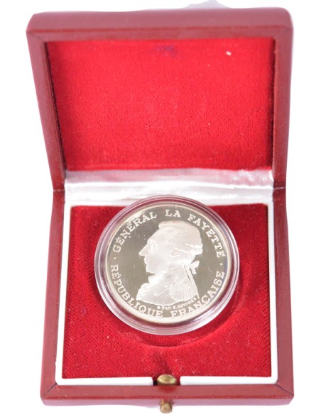 100 Francs argent BE - La Fayette - 1987 - avec coffret et certificat 100 francs Argent 1987