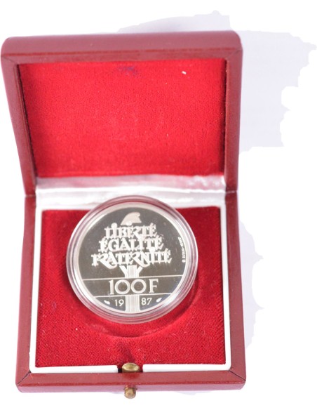 100 Francs argent BE - La Fayette - 1987 - avec coffret et certificat 100 francs Argent 1987
