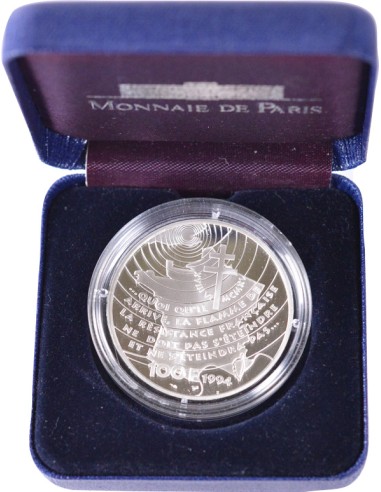 100 Francs argent BE - Appel du 18 Juin - 1994 - avec coffret et certificat 100 francs Argent 1994