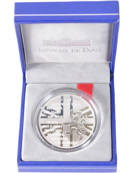 homme politique britannique 100 Francs argent BE - Churchill - 1994 - avec coffret et certificat 100 francs Argent 1994