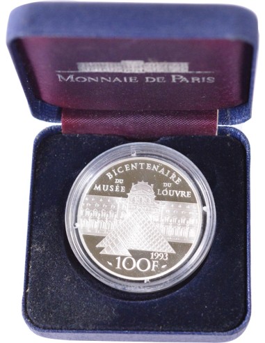 100 Francs argent BE - Liberté Delacroix - 1993 - avec coffret et certificat 100 francs Argent 1993