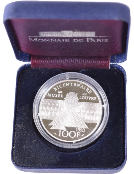 100 Francs argent BE - Liberté Delacroix - 1993 - avec coffret et certificat 100 francs Argent 1993