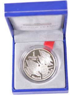 1 Franc argent BE - Débarquement - 1993 - avec coffret et certificat 1 franc Argent 1993