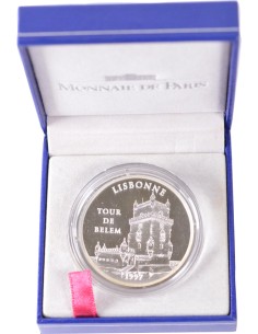 100 Francs argent BE - Tour de Belem - 1997 - avec coffret sans certificat 100 francs Argent 1997