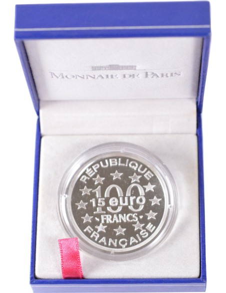 100 Francs argent BE - Tour de Belem - 1997 - avec coffret sans certificat 100 francs Argent 1997