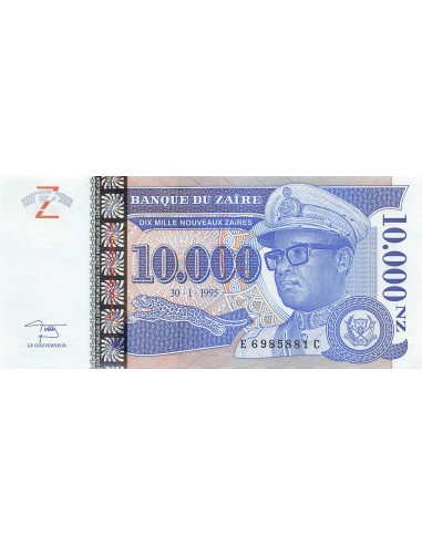 Zaïre 10000 Nouveaux Zaïres - 30-01-1995 - P.70 10000 nvx zaires 1995