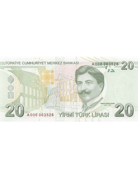 Fondateur de la république 20 Lira - Atatürk - ND (2009) - P.224 20 lira 2009