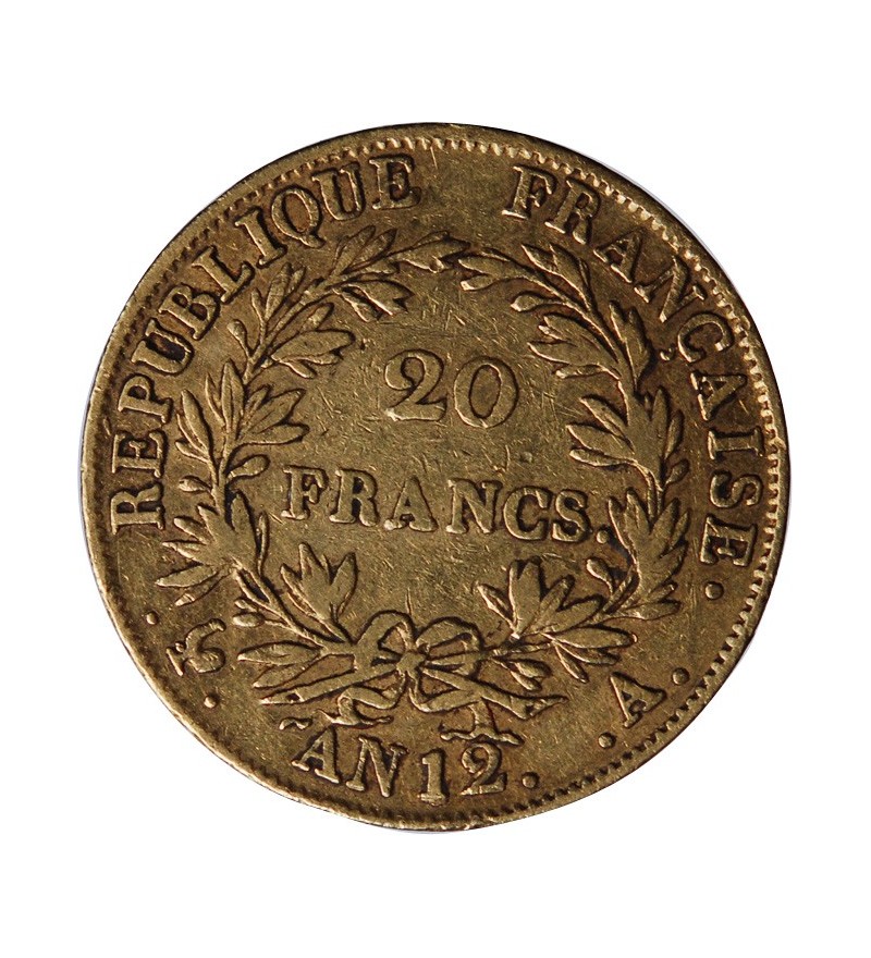 NAPOLEON Ier - 20 FRANCS OR AN 12 A PARIS "Type Intermédiaire"﻿