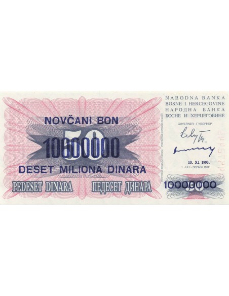 Bosnie-Herzégovine 10000000 Dinara - 1993 - P.36 10000000 dinara 1993