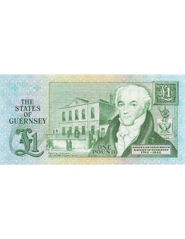 Guernesey 1 Pound - De Lisle Brock - ND (1980-89) - P.48 1 pound 1980