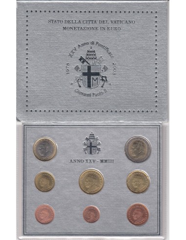 Vatican Pape Jean Paul II Coffret BU 8 pièces 2003 - Jean-Paul II 2003
