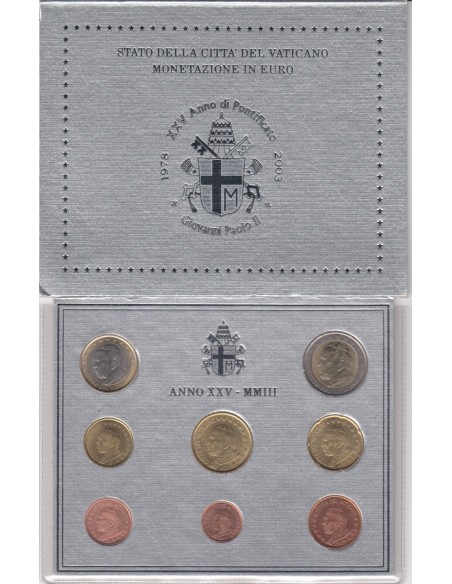 Vatican Pape Jean Paul II Coffret BU 8 pièces 2003 - Jean-Paul II 2003