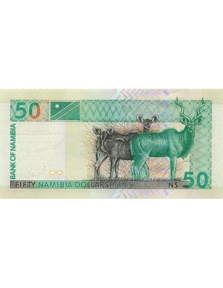 Namibie 50 Dollars - Hendrik Witbooi - ND (2003) - P.8 50 dollars 2003