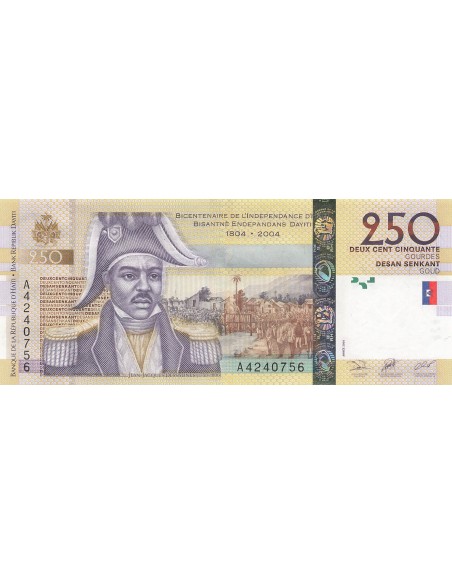Haïti Jean-Jacques Dessalines dit Jacques Ier 250 Gourdes - Dessalines - 2004 - P.276 250 gourdes 2004