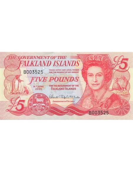 Iles Falkland 5 pounds - Elisabeth II - 2005 - P.17 5 pounds 2005