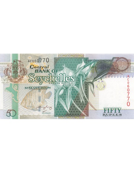 Seychelles 50 Rupees - ND (2004) - P.39A 50 rupees 2004