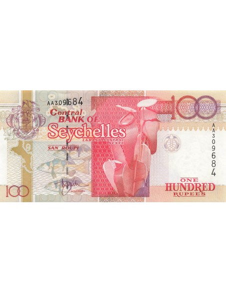 Seychelles 100 Rupees - ND (1998-2010) - P.39 100 rupees 1998