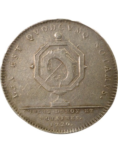 Louis XV Conseillers du Roi & Notaires 1 jeton Argent 1720 (1756)