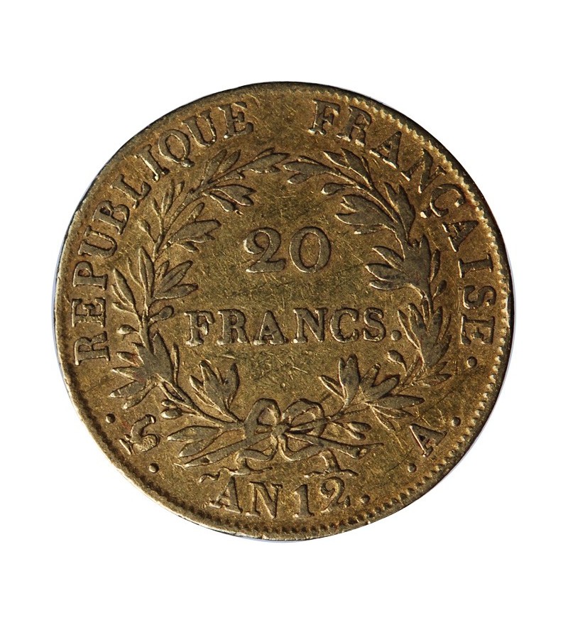 NAPOLEON Ier - 20 FRANCS OR AN 12 A PARIS "Type Intermédiaire"﻿