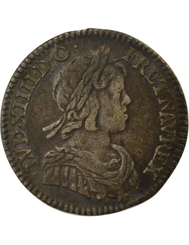 Louis XIV A la Mèche Courte  1/12 écu Argent 1645 A - Paris