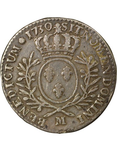 Louis XV au Buste Habillé 1/2 ecu Argent 1730 M Toulouse