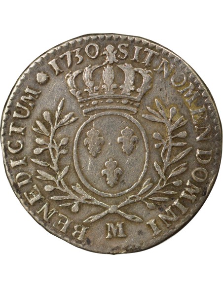 Louis XV au Buste Habillé 1/2 ecu Argent 1730 M Toulouse