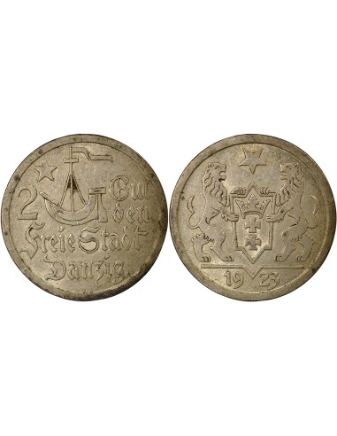 Pologne Dantzig - 2 Gulden Argent - 1923 2 gulden Argent 1923