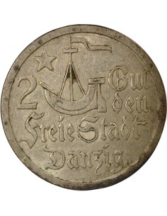 Pologne Dantzig - 2 Gulden Argent - 1923 2 gulden Argent 1923 2