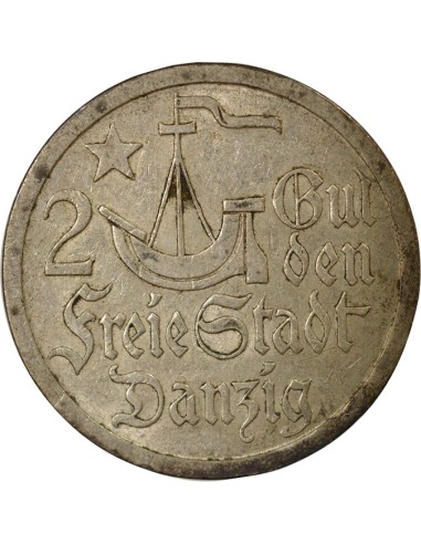 Pologne Dantzig - 2 Gulden Argent - 1923 2 gulden Argent 1923