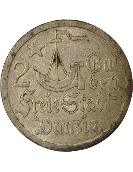 Pologne Dantzig - 2 Gulden Argent - 1923 2 gulden Argent 1923