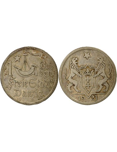 Pologne Dantzig - Gulden Argent - 1923 Berlin 1 gulden Argent 1923 A Berlin