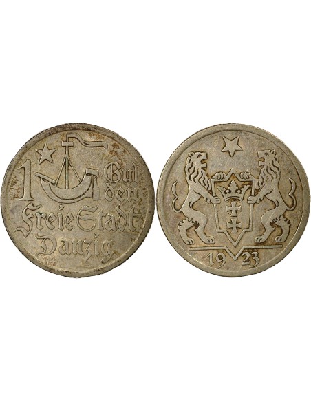 Pologne Dantzig - Gulden Argent - 1923 Berlin 1 gulden Argent 1923 A Berlin