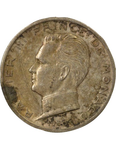 Monaco Rainier III de Monaco Rainier III - 5 Francs Argent - 1960 Paris 5 francs Argent 1960 A Paris