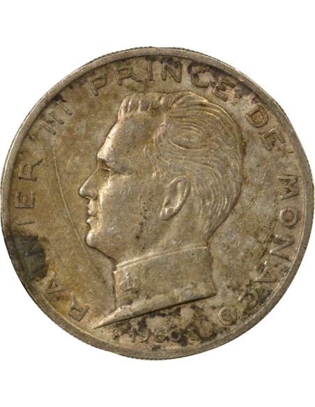 Monaco Rainier III de Monaco Rainier III - 5 Francs Argent - 1960 Paris 5 francs Argent 1960 A Paris