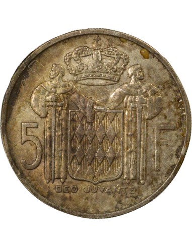 Monaco Rainier III de Monaco Rainier III - 5 Francs Argent - 1960 Paris 5 francs Argent 1960 A Paris