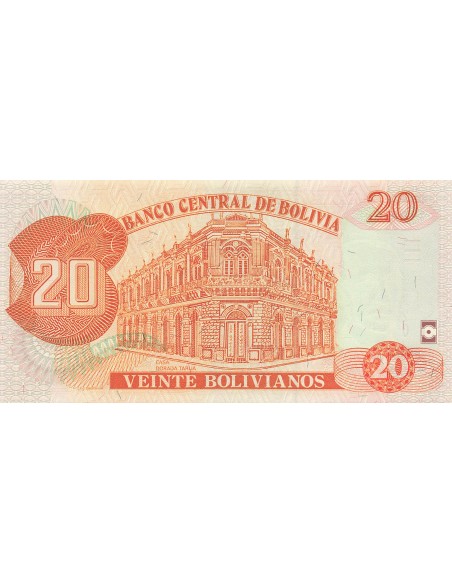 Bolivie 20 Bolivianos - Pantaleon Dalence - ND (2005-2006) - P.229 20 bolivianos 2005