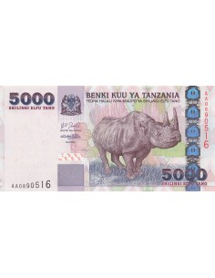 Tanzanie 5000 Shillings - ND (2003) - P.38 5000 shillings 2003