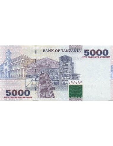 Tanzanie 5000 Shillings - ND (2003) - P.38 5000 shillings 2003