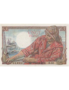 20 Francs Pêcheur - 05-11-1942 - Série R.58 20 francs 1942