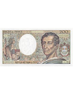 200 Francs - Montesquieu - 1992 - Série J.136 200 francs 1992