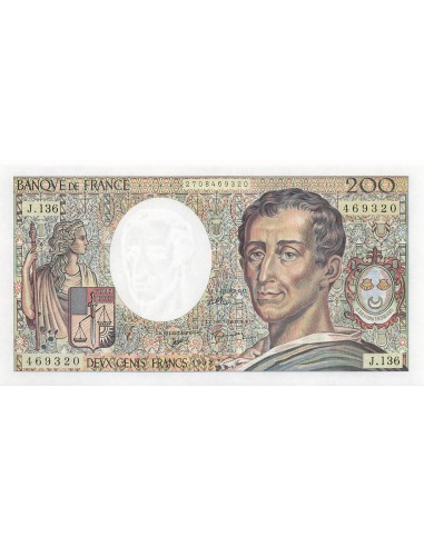 200 Francs - Montesquieu - 1992 - Série J.136 200 francs 1992