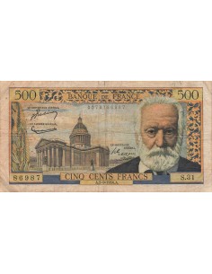 Victor Hugo 500 Francs - Victor Hugo - 02-09-1954 - Série S.31 500 francs 1954