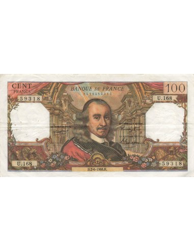 100 Francs - Corneille - 02-06-1966 - Série U.168 100 francs 1966