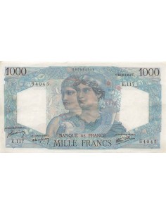 1000 Francs - Minerve et Hercule - 23-08-1945 - Série E.117 1000 francs 1945