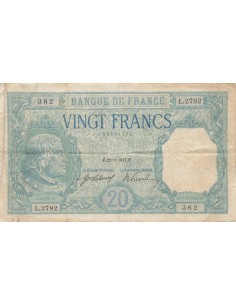 20 Francs - Bayard - 22-08-1917 - Série L.2782 20 francs 1917