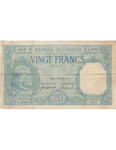 20 Francs - Bayard - 22-08-1917 - Série L.2782 20 francs 1917