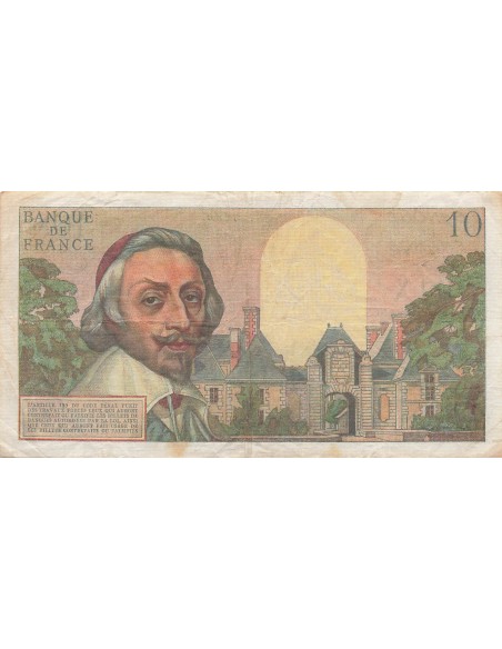 10 NF Richelieu - 01-02-1962 - Série U.204 10 nf 1962