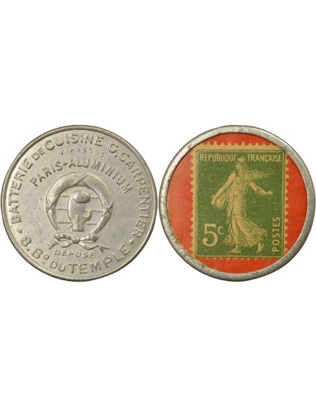 Batterie Cuisine G. Carpentier 5 centimes Aluminium A Paris